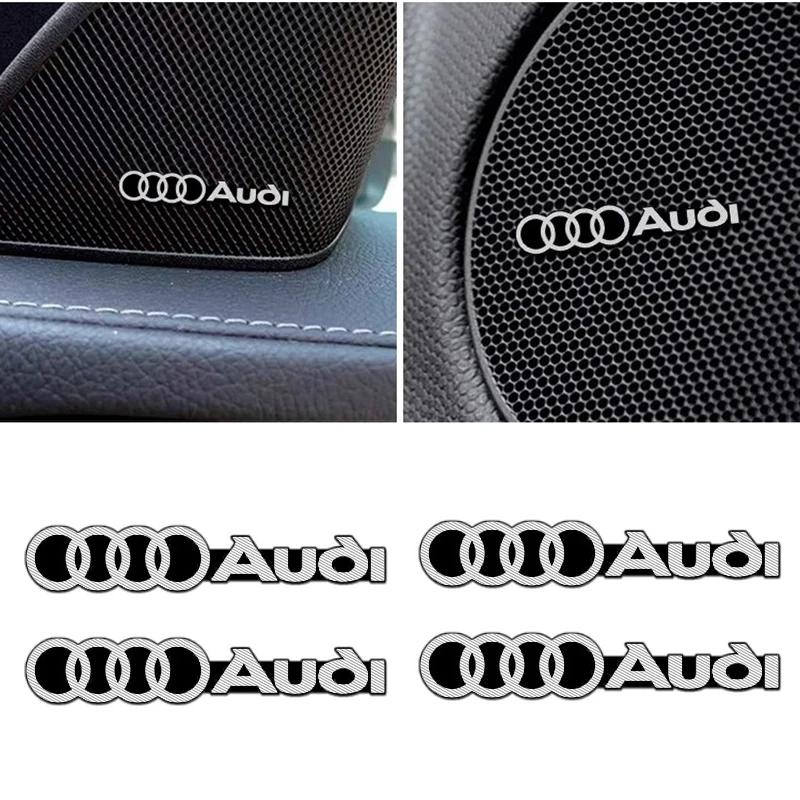 3D Aluminum Car nlux7o Logo Speaker Emblem Badge Sticker For  nlux7 A3 A4 A5 A6 A7 A1 Q2 Q4 Q3 Q5 Q7 Q8 S3 S4 S5 S6 TT Accessories