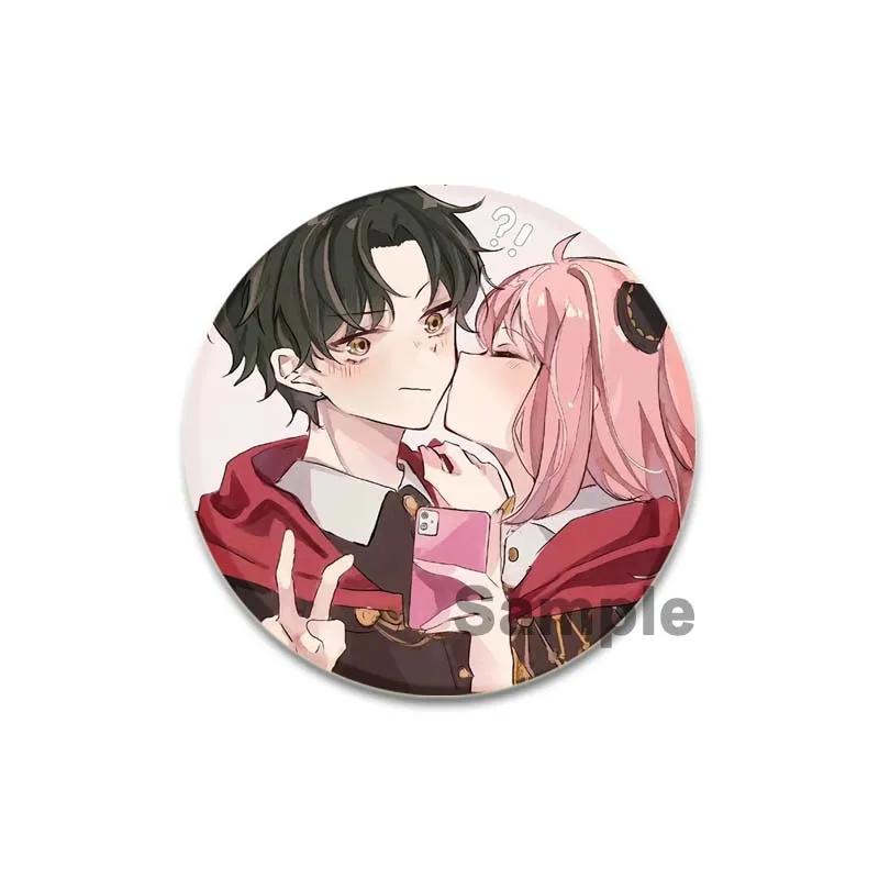 32/44/58mm SPY X FAMILY Enamel Pin Cute Anime Brooches Anya Forger Damian Lapel Pins Cartoon Badge Backpack Hat Jewelry Accessories Gift