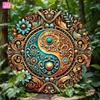 Yin Yang Mandala Vintage Aluminum Sign Wall Decor For Home Garden Bar