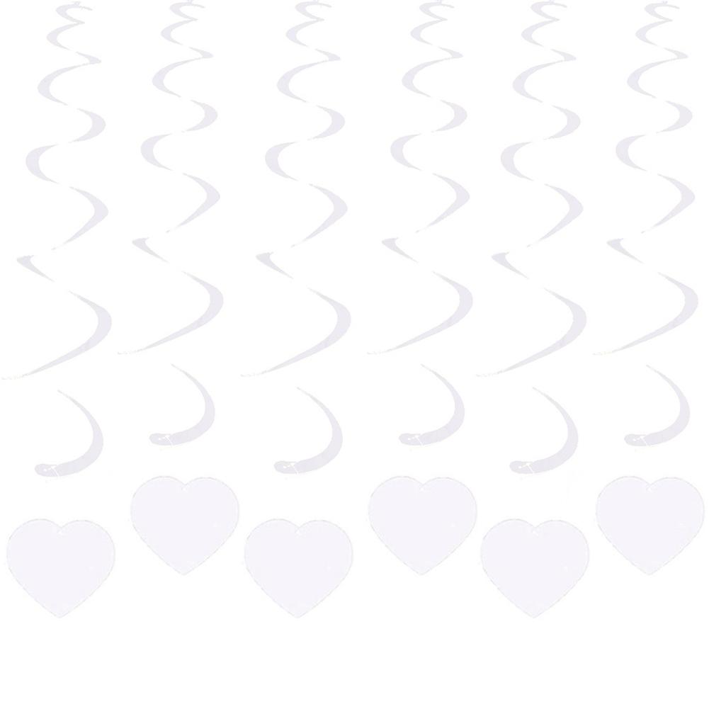 1pack Heart Shape Pendant Pvc Spiral Party Pendant Garland For Wedding Valentine's Day Party Decoration"