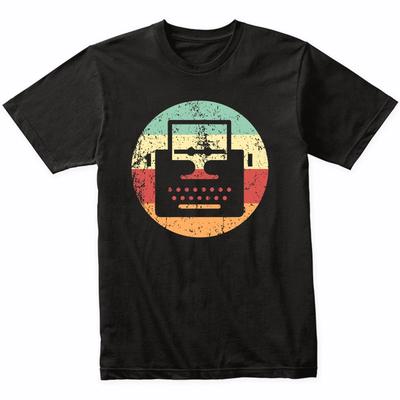 Writer Shirt - Vintage Retro Typewriter T-Shirt - Retro Colors