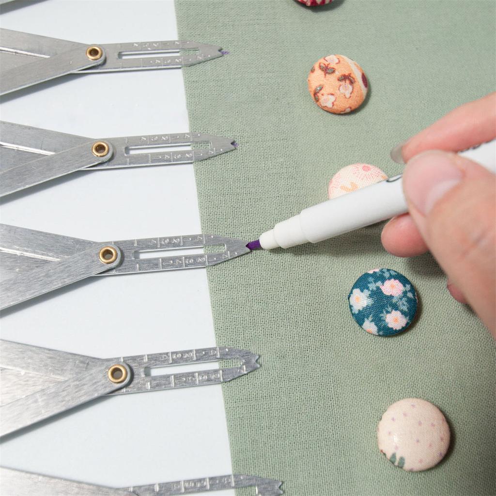 Expanding Sewing Gauge Button Guide Equal Space Divider Expandable Sewing Tool Button Gauge for Buttons Pleats Crafts