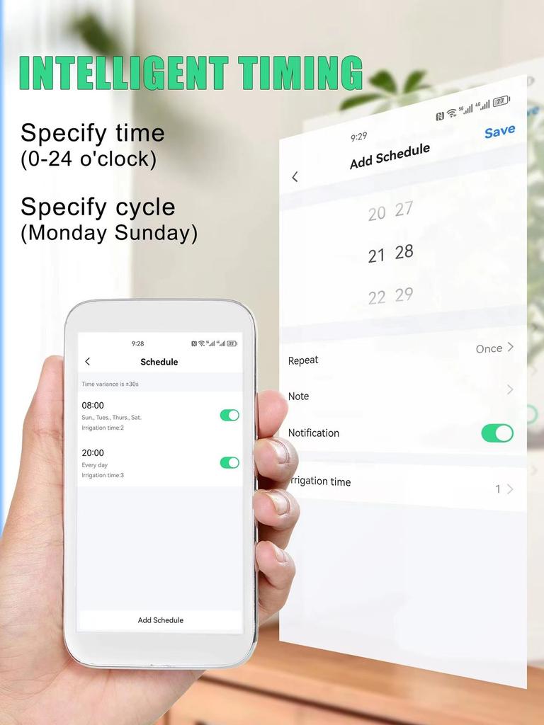 Smart WiFi Automatic Watering Timer - Mobile Remote Control for Home Gardens