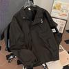 Spring and autumn tooling jacket men's American retro casual trendy brand Japanese Hong Kong style ruffian handsome Korean version trendy loose jacket