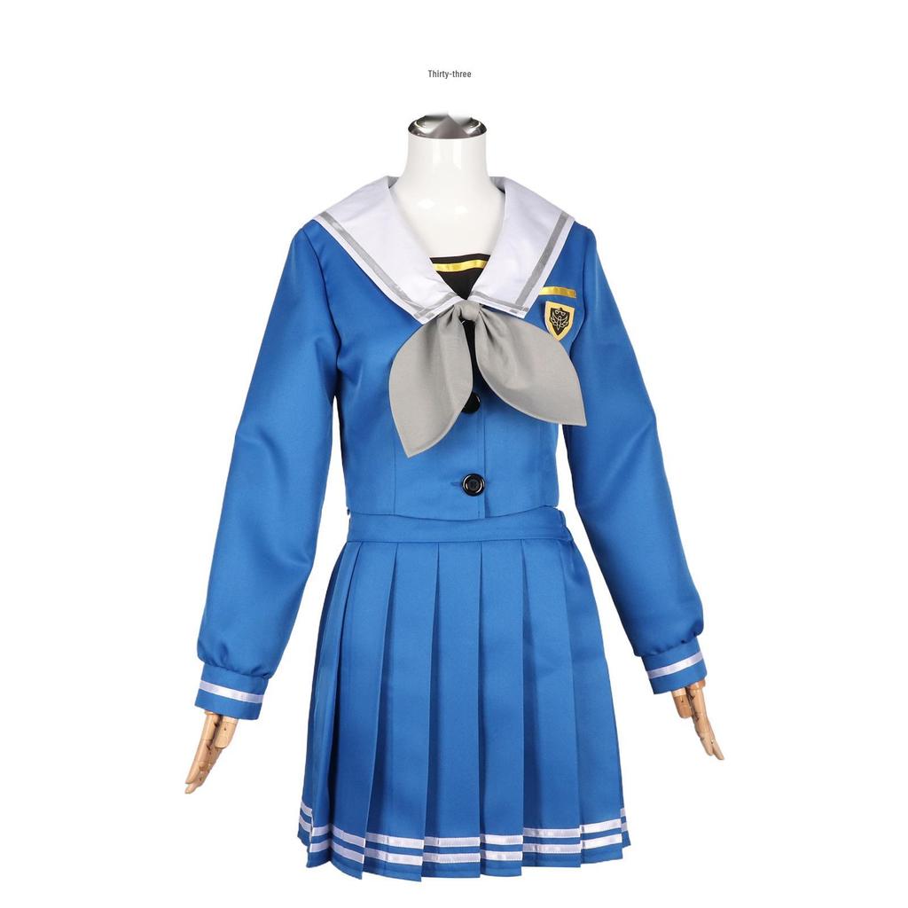 Wakaba Mutsumi Cosplay Stage Costume - Plaid Skirt JK Uniform Dress