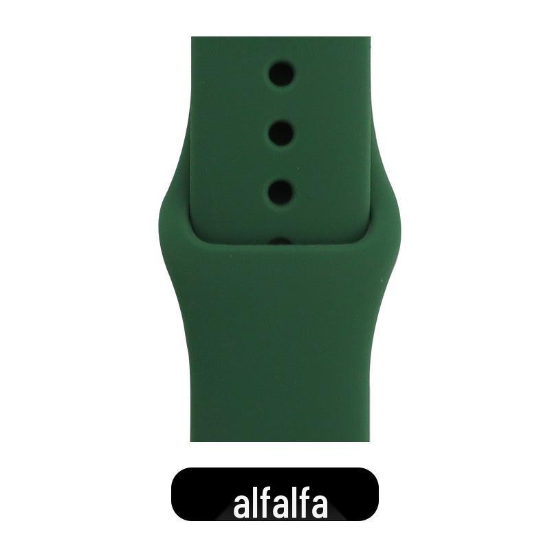 Apple Classic Solid Silicone Strap for iWatch 9/Ultra – Durable Solid Color Band