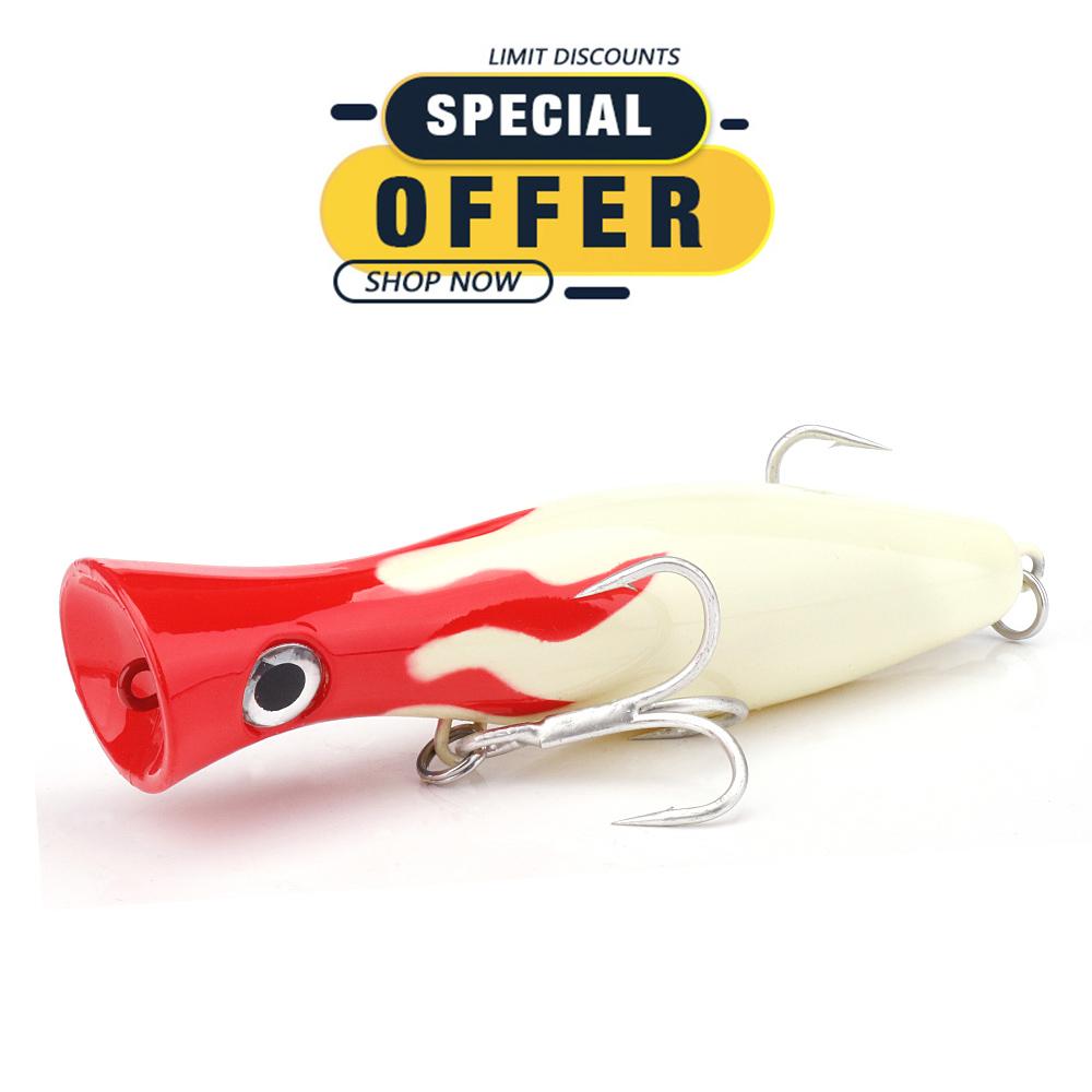 

Ограниченное специальное предложение 12 см 44 г Плавающий поверхностный искусственный жесткий воблер Морская рыбалка Большие попперы