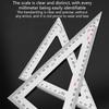 Stainless Steel Triangular Ruler Drawing Triangle Double Side Scale and 2mm Thickness for Woodworking Measuring