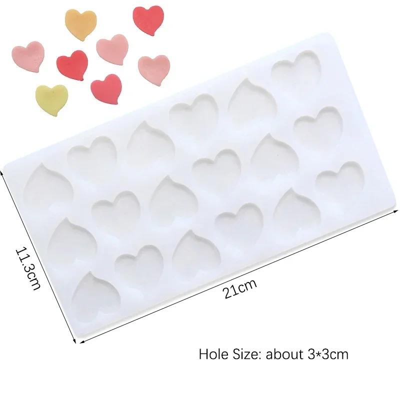 Heart-shape Silicone Mold for Baking Pan Patisserie Candy Bar Chocolate Mould DIY Wedding Gift Epoxy Resin Molds Kitchen Supply