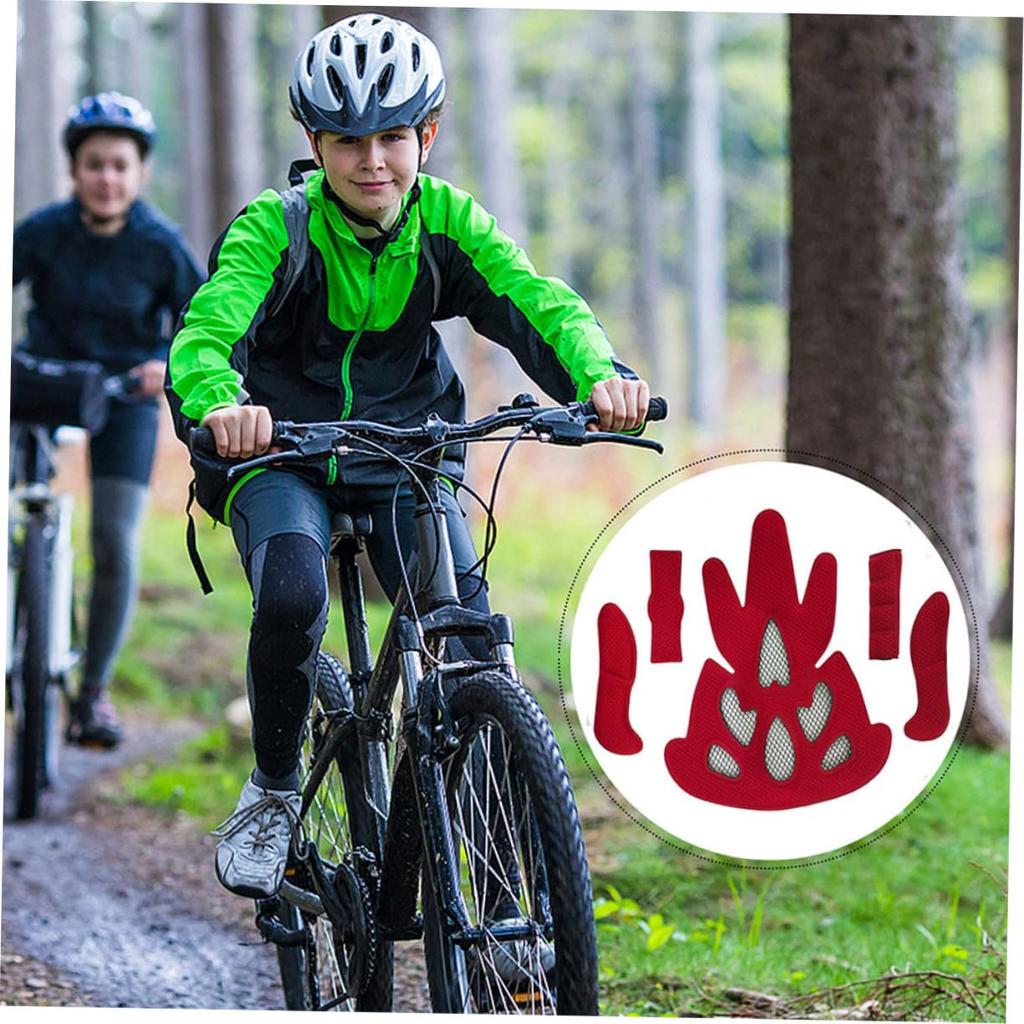 HANABASS 1 Set Bicycle Motorcycle Helmet Inner Pad with Insect Repellent Net