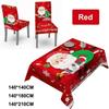 Christmas Tablecloth Chair Cover Kitchen Dining Table Decorations Santa Claus Print Family Rectangular Party Table Chair Covers Christmas Ornaments