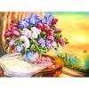 5D DIY Diamond Painting Flower Vase Rhinestone Rose Full Round Diamond Embroidery Cross Stitch Kit Mosaic Art Picture Gift