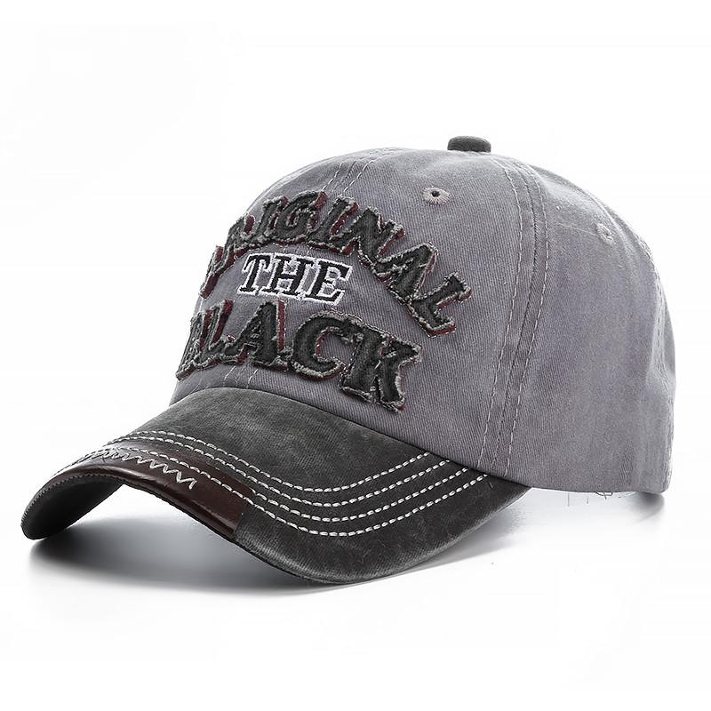 

2022 High Quality Wash Cotton Original Black Baseball Cap Snapback Hat For Men Women Gorras Casual Casquette Embroidery Dad Hat черный серый