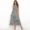 Maxi Summer Beach Dress, Airy Pareo, Stripes, Slimming XL MAXI SUMMER BEACH DRESS, Airy Pareo, Stripes, Slimming XL