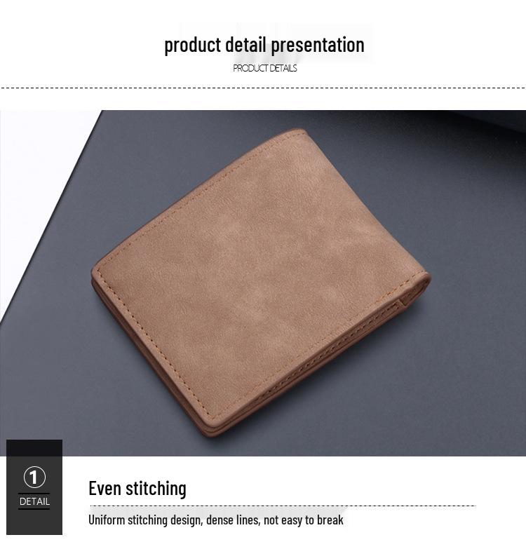 Men's Short Leather Wallet - In Stock