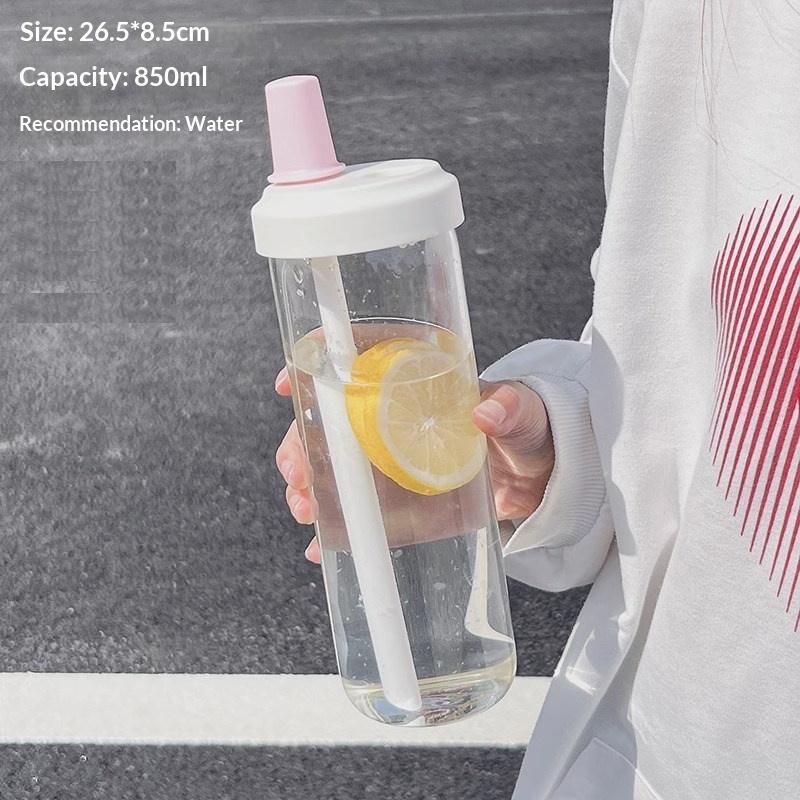 Eco Friendly Plastic Pearl Milk Tea Cup 500ml Reusable with Lid Straw for School Kids Coffee Juice Drinking