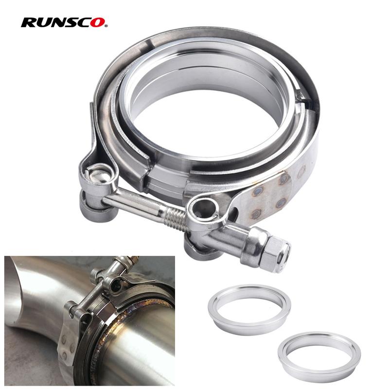 2" 2.25" 2.5" 2.75" Stainless Steel 304 Car Exhaust V-band Male Female Exhaust Flange V band Quick Release Clamp Kit