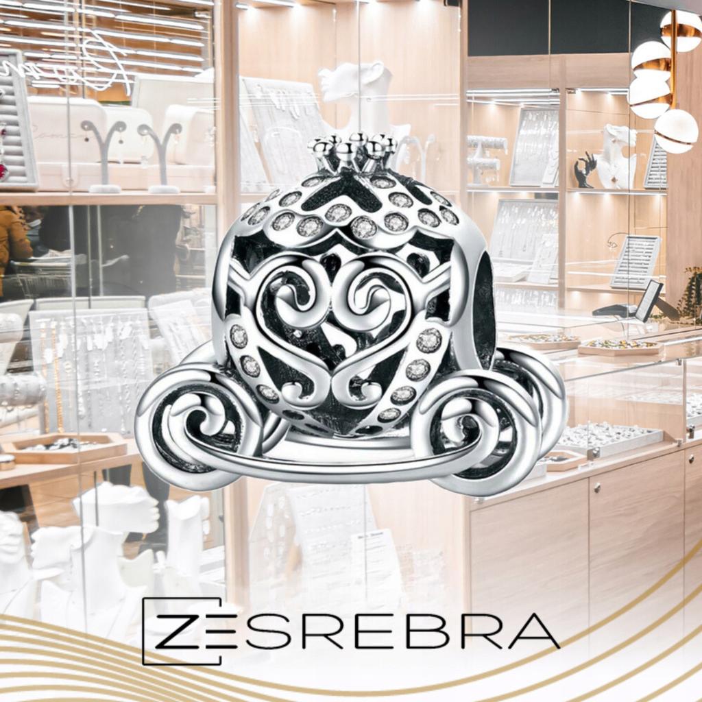 Charms Carriage Pr 925 Bead S925 Pendant Zirconia Beads Gift