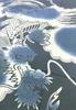 Edoten Todaya Shoten Nashien-zome Tenugui (Large) Dragon 966, Approx. 37 X 98 Cm