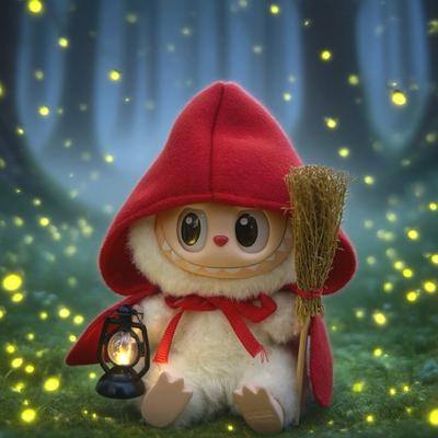 Suitable for Labubu Kids' Christmas Cape Outfits, Labubu 17cm Blind Box Figures, Halloween Costumes, and Dress-Up Toys