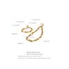 Yhpup Waterproof Stainless Steel Metal Handmade Neck Chain Necklace Bracelet for Women Statement Fashion Jewelry PVD Plated