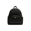 Court 27 Reißverschluss Lässiger Lederrucksack Großer Damenrucksack Schwarz 5666-IMBLK