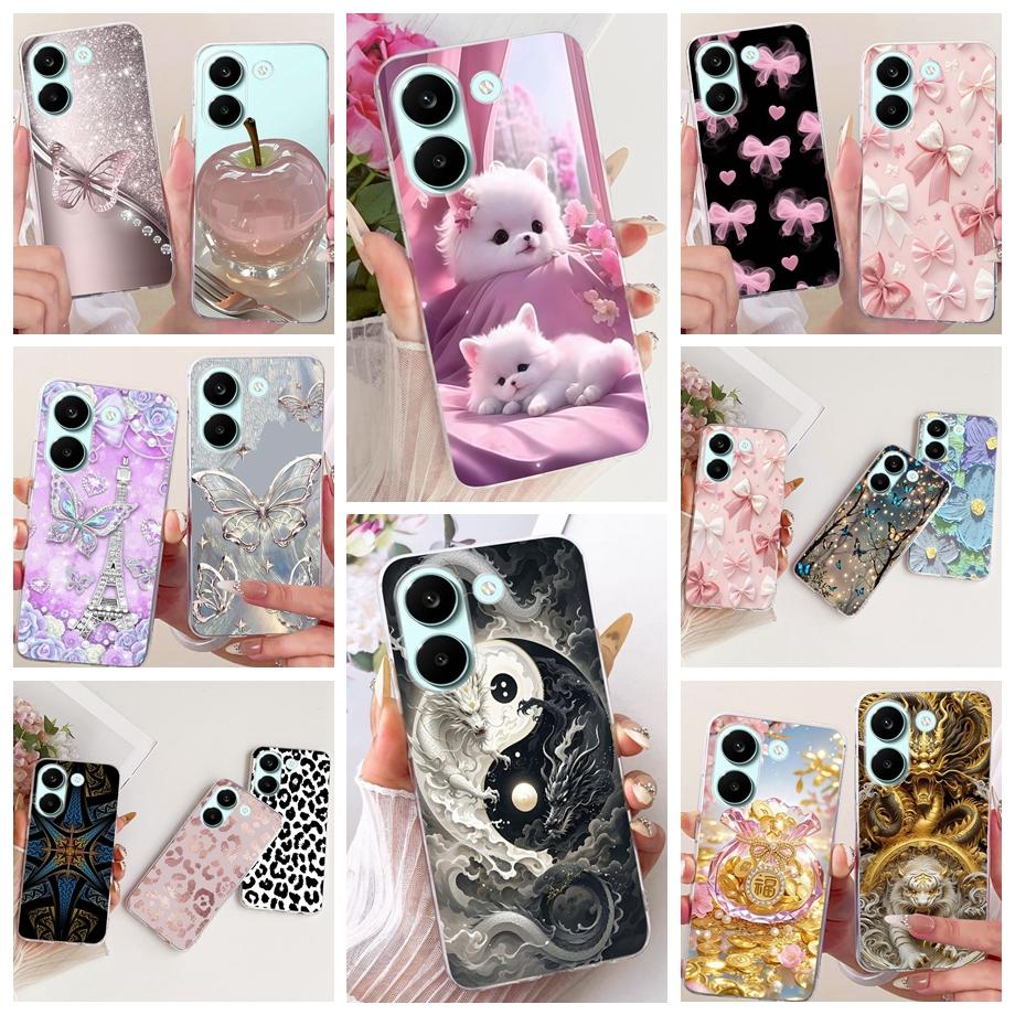 For Xiaomi Poco X8 Pro Max Phone Case Soft Silicone Cover Butterfly Dragon Cat Floral Bumper On Xiaomi Redmi Turbo 5 Max Funda