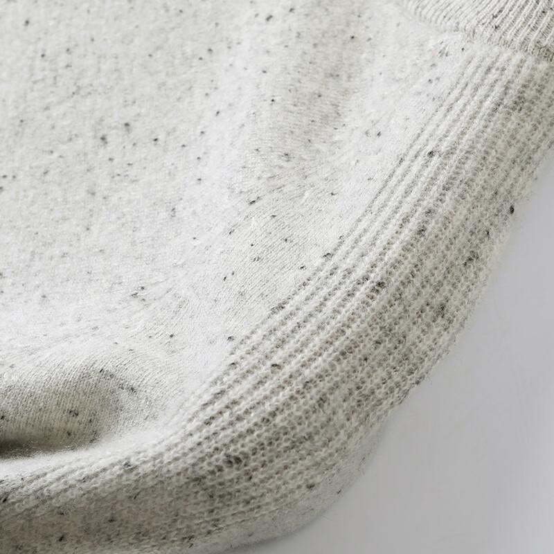 JOW Men's Speckled 100% Wool Round Neck Sweater