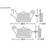 KITACO SBS Brake Pad E223 Ceramic Tricity/ABS 777-0223000