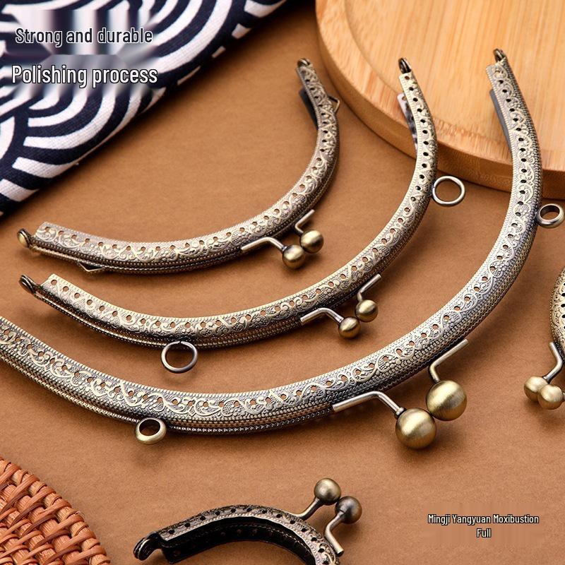 Retro Handmade Coin Purse Clasp Clips - DIY Material Kit for Crafting Bags