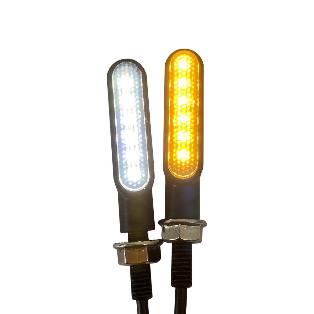 2 Pièces 6LED Mini 12V Clignotant de Moto Lampes Indicateurs Clignotant Ambre Moto