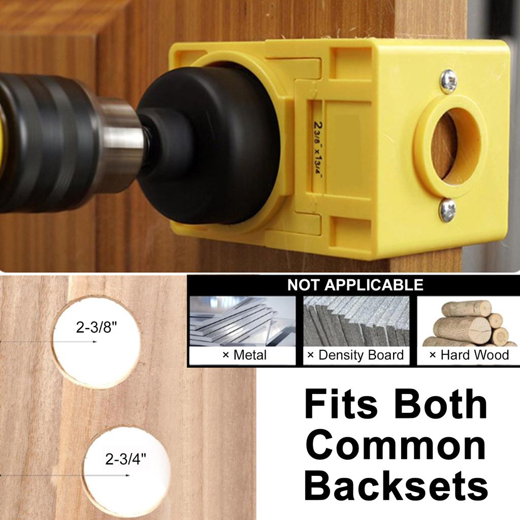 Door Lock Installation Kit Hole Saw Set For Door Knob Lock Carbon Steel Hand Tools With Guide