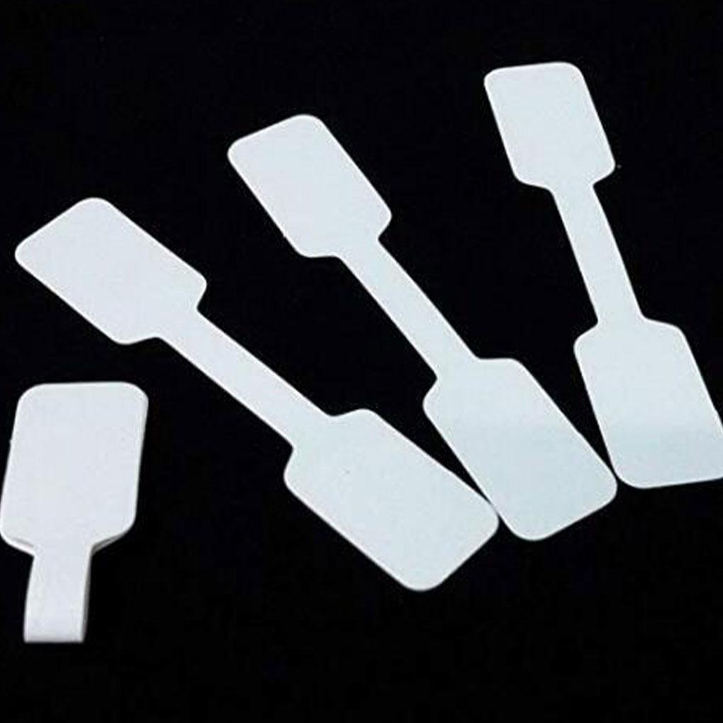 100Pcs Price Tags Jewelry Tag Portable Blank Label Square Heads Paper Sticker Jewelry Display Card Rectangle Labels for