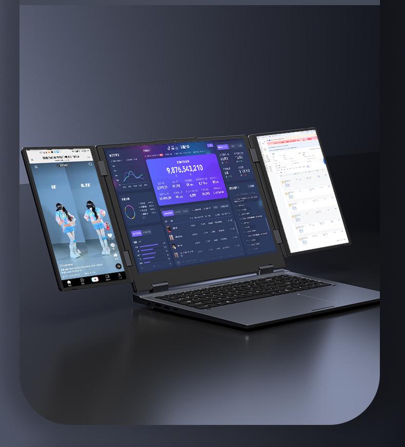 Three-Screen Foldable Laptop for Stock Trading, Business & Office - Core i7-1260P