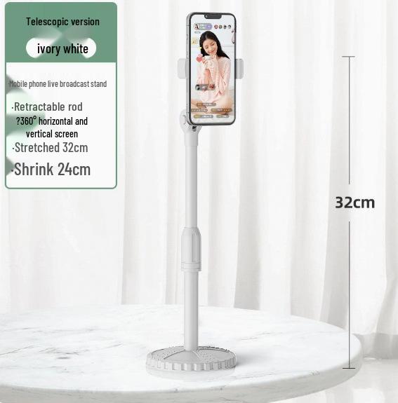 360° Rotating Telescopic Desktop Stand for Live Streaming & Photography