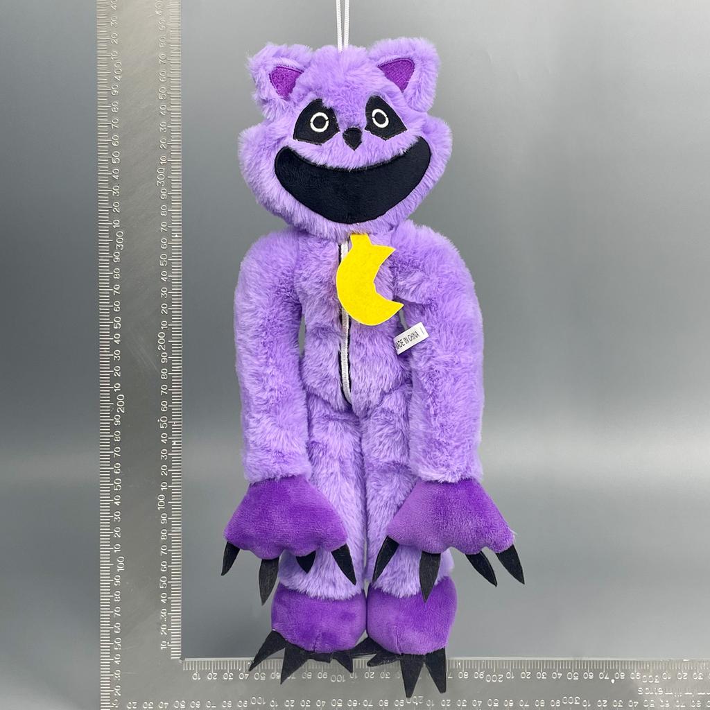 Smiling Critters Plush Toy Cute Stuffed Anime Purple Cat Plush Doll Hopscotch Catnap Soft Stuffed Kids Toy Birthday Gift