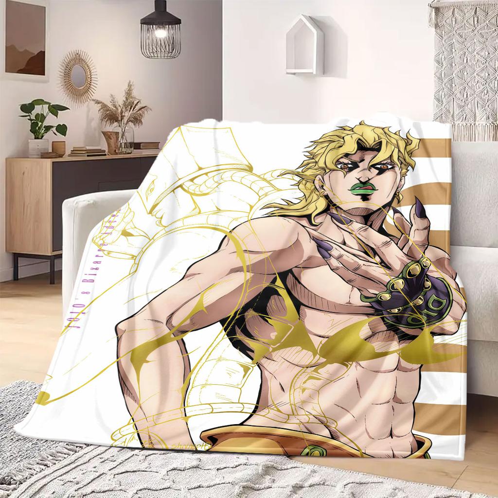 JOJO Anime Flanelldecke Warm, Gemütlich, Geeignet für Schlafzimmer, Sofas, Betten, Stühle, Picknicks, Reisen