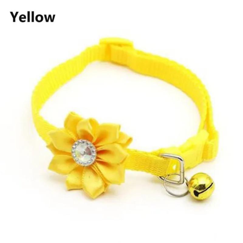 1 Stk. Haustierhalsband Glocke Blume Verstellbar Einfach zu tragen Schnalle Hunde Katzen Halsband Glocken Haustierbedarf