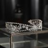 Luxury Crystal Beads Headpiece Ballet Headdress Crown Bridal Headdress Wedding Hair Jewelry Pageant Rhinestone Diadem Headband