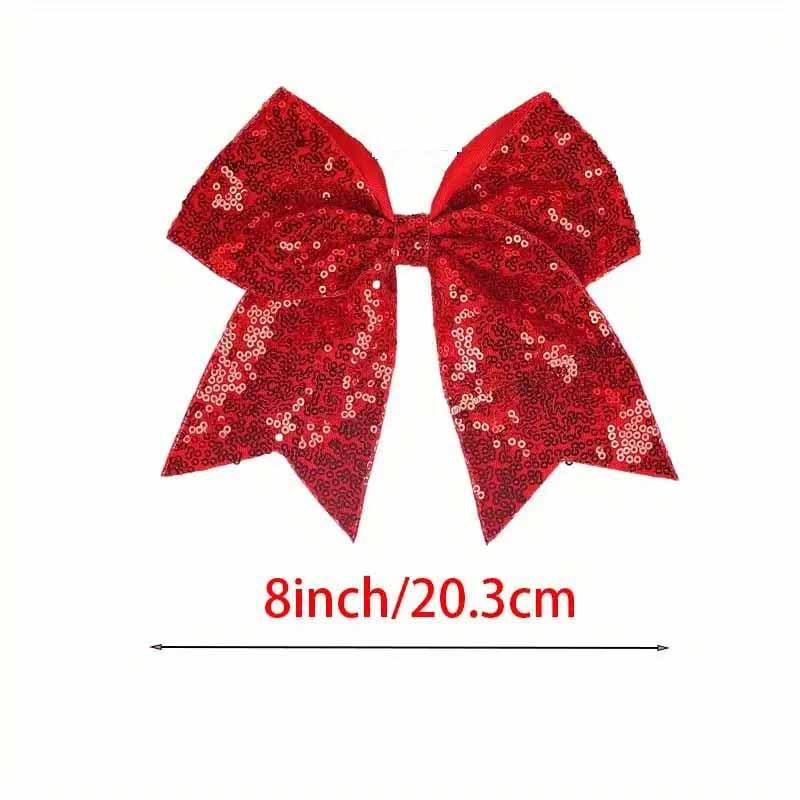 Fermacapelli a coda di rondine con paillettes ricamate per bambini, per cheerleading