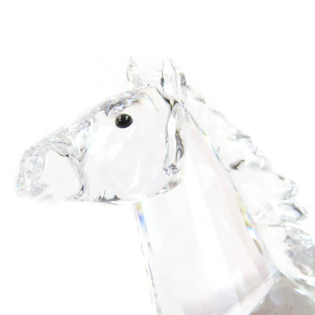 Excellent SWAROVSKI Goods Stallion Horse Zodiac Figurine Interior Clear Crystal Women Used