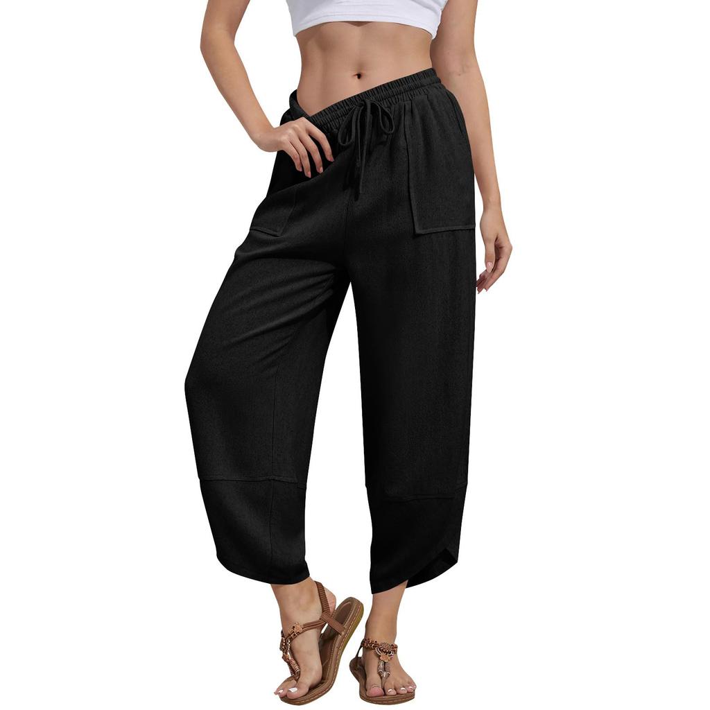 Women's Straight Pants Fashion Casual Pants Nine Point Harlan Pants