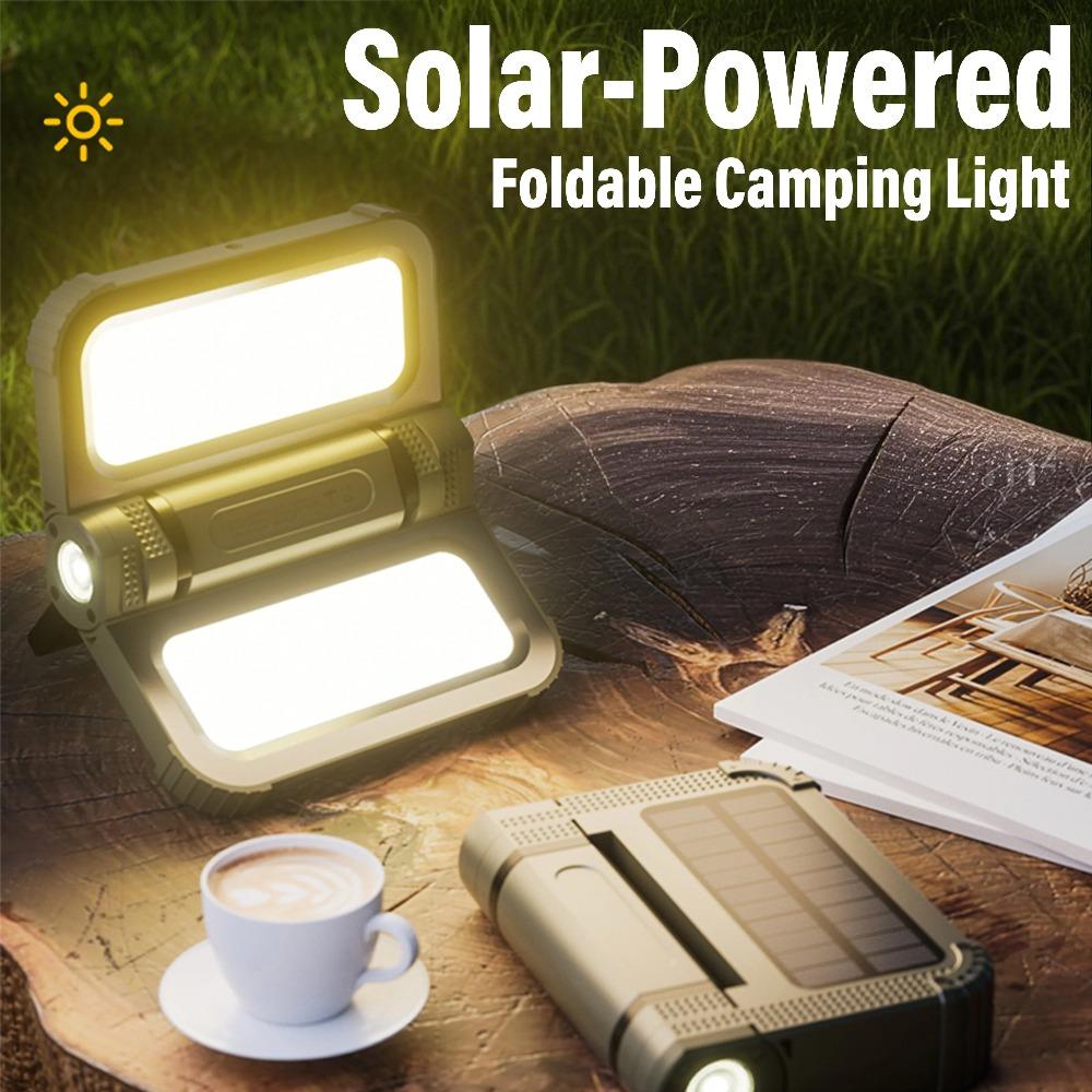 5000mAh Portable Solar Camping Light,Rechargeable Flashlight with Magnetic,Hook,Waterproof,Camping,Outdoor,Fishing,Car Repair,Tent