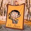 Mr Bean Flannel Blanket Soft Warm All-Season Throw, Design for Camping, Car Travel, Hiking Sofa, Bed, Office Perfect Gift for Parties