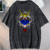 Anime GUNDAM Barbatos Graphic Printed Tshirt Mens and Womens Washed Tshirt High Quality Vintage Cotton Tshirt YK Top
