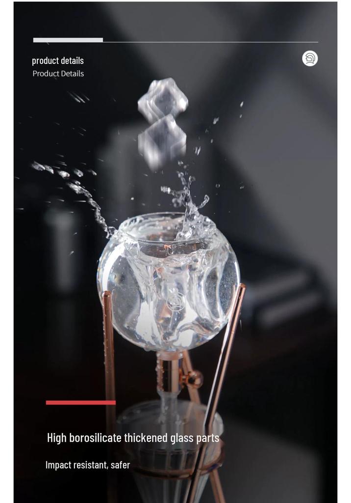Hero Dingyuan Classic Ice Drip Coffee Maker - Cold Brew Pot for Household.