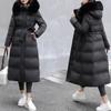 Parka Frauen frauen Winter Mäntel 2023 Neue Winter Jacke In Schwere Haar Lange Kultivieren Moral Gürtel Unten Weiblichen Mantel 8603