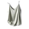 Women's V-Neck Sleeveless Camisole Top Satin Acetate Blend Inner Outer Wear Elegant Style with Suit for Summer Fashion