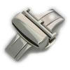 CASSIS D-buckle (push-button type) PBF SILVER2 mirror silver 22mm watch strap replacement tool included!