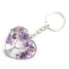 Crystal Gravel Peach Heart Tree Of Life Keychain Heart Bag Pendant K06 Graduation Gift Car Key